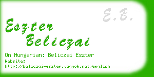 eszter beliczai business card